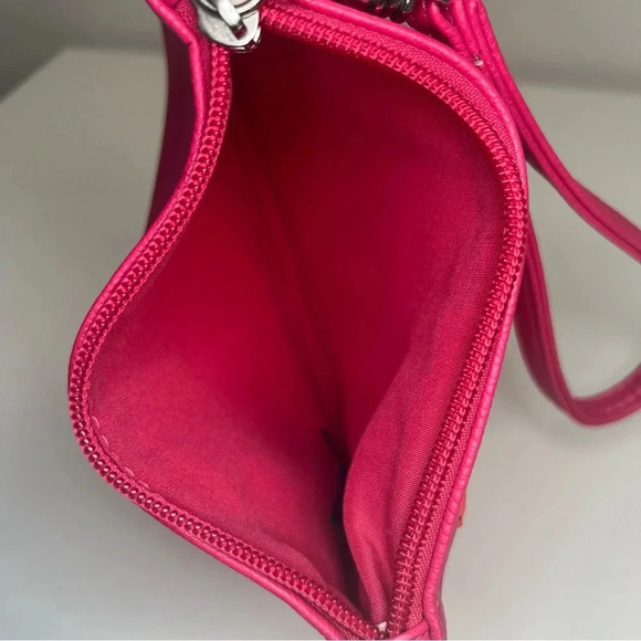 Express Zipper Wristlet, Pink and Coral Two Toned with detachable Strap in‎ EUC. - Picture 4 of 10